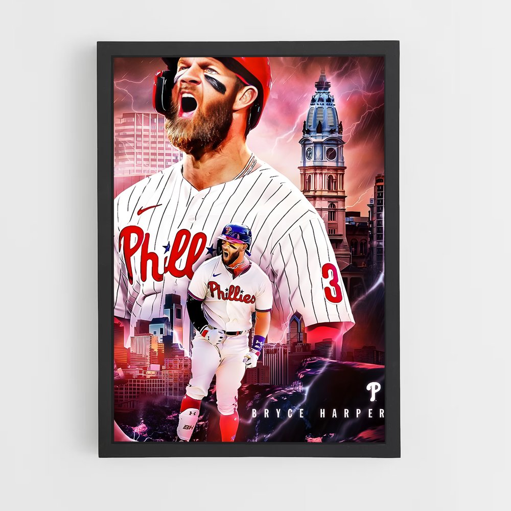 Poster Home Run Harper – affiche Baseball (vue 2)
